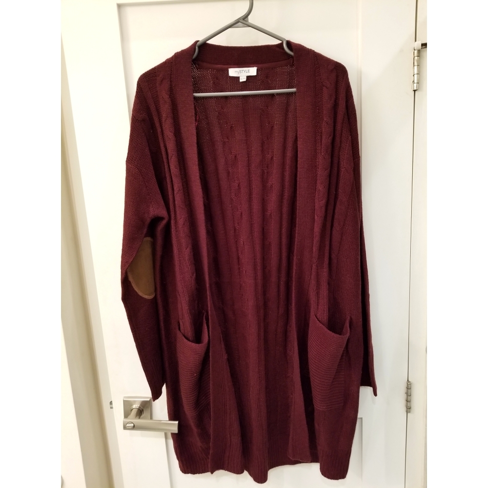 Burgundy Cardigan